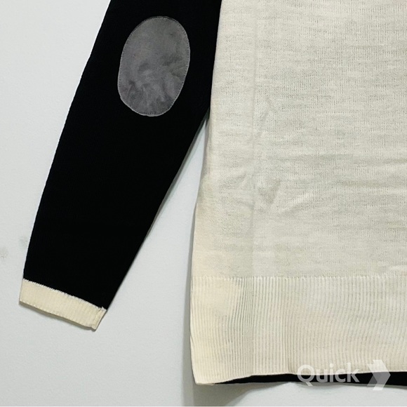 S - NWT Color-Block Blouse Sweater w/ Button Detail - Picture 8 of 11